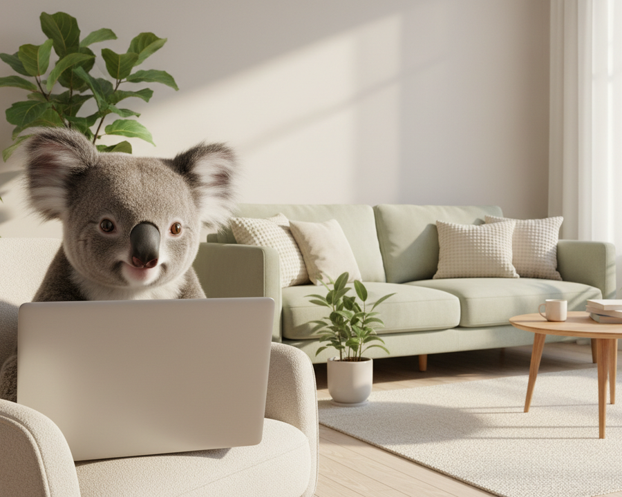 il est assis dans son salon tranquillement